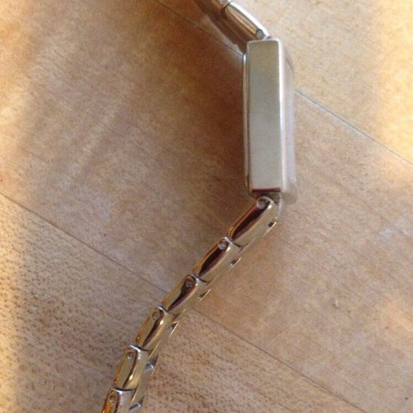 Anne Klein square face stainless steel watch silver tone Bracelet Band Quartz - Picture 3 of 8